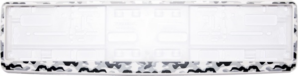 Рамка для номера автомобиля белая "Камуфляж"