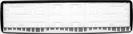 Рамка для номера черная (Клавиши)