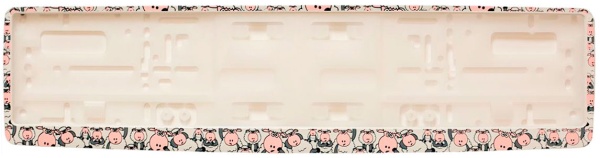 Рамка для номера белая "Овечки"