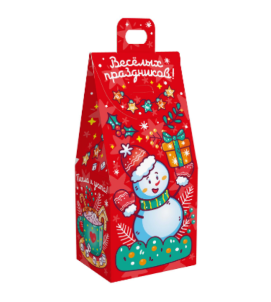Упаковка новогодняя "Имбирек" 250 гр 9.5х7.5х16.5см