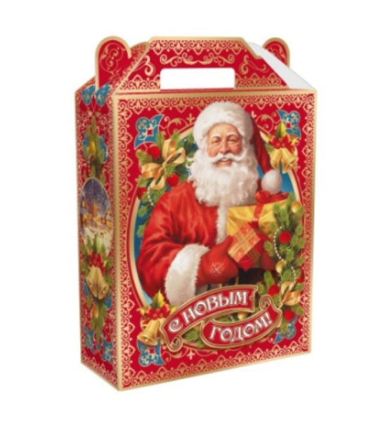 Упаковка новогодняя "Холидей" 900 гр 17х7х25,5см