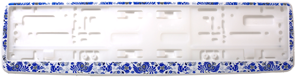 Рамка для номера автомобиля белая "Жар птица"