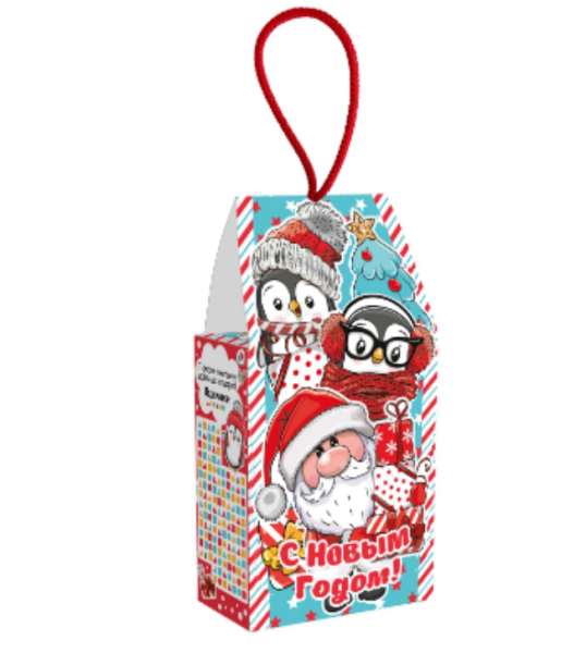 Упаковка новогодняя "Эскимошка" 10х5,5х19см