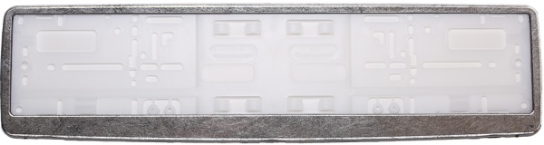 Рамка для номера черная "Винтаж серебро"