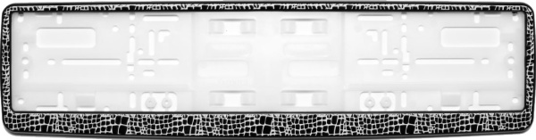 Рамка для номера автомобиля черная "Кожа крокодила"