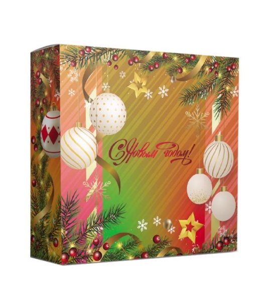 Упаковка с окошком “Новогодняя рябина” 155х40х155 мм
